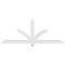 Ekena Millwork Redmond Architectural Grade PVC Gable Bracket, 84"W x 31 1/2"H x 4"D x 4"F, 9/12 Pitch GBP084X32X0404RED00 - alternate 3